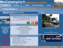 Tablet Screenshot of moncampingcar.fr